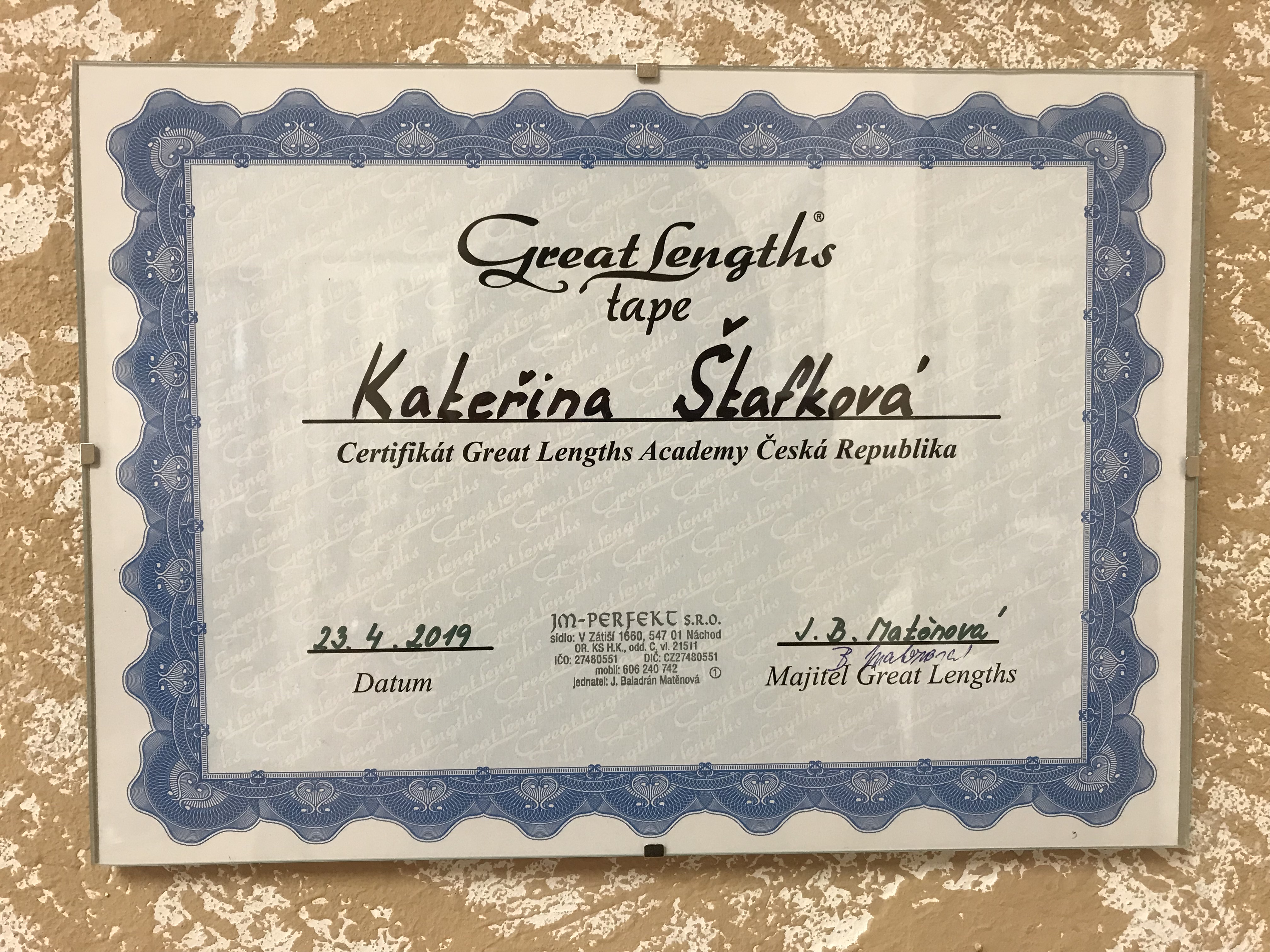 certifikát tapes